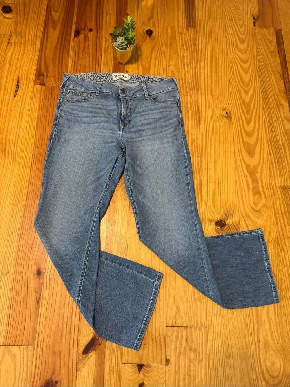 Ariat REAL Denim Women’s Medium Wash Bootcut Jeans Size 34 Blue Western